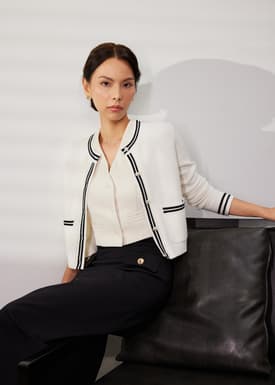 Textured Round Neck Knit Cardigan