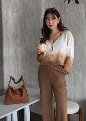 Relaxed Ombre Knit Cardigan