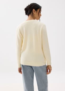 Relaxed Fuzzy Knit Cardigan