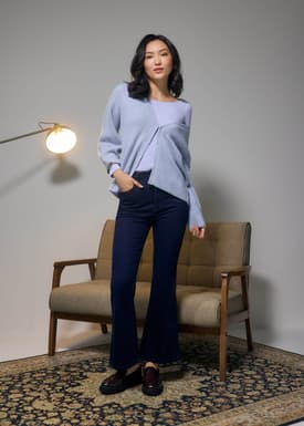 Relaxed Ribbed Knit Cardigan