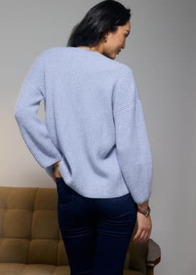 Relaxed Ribbed Knit Cardigan