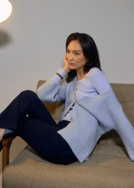 Relaxed Ribbed Knit Cardigan