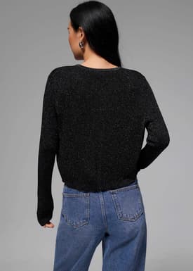 Crop Round Neck Knit Cardigan