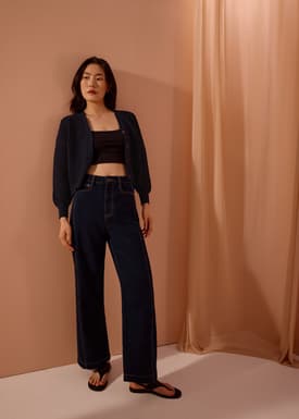 Relaxed Pointelle Knit Cardigan