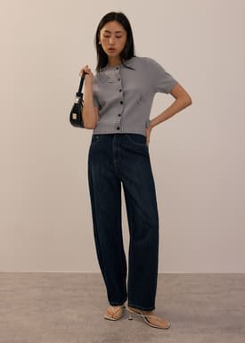 Knit Puff Sleeve Cardigan