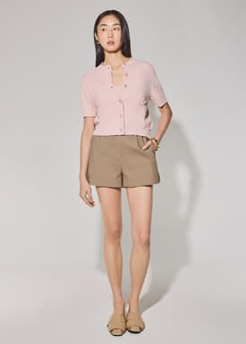 Knit Puff Sleeve Cardigan