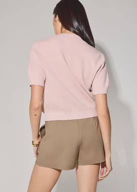 Knit Puff Sleeve Cardigan