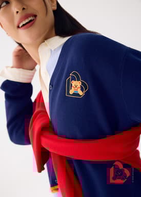 Love, Bonito | Wiggle Wiggle Knit Cardigan in Navy Blue