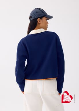 Love, Bonito | Wiggle Wiggle Knit Cardigan in Navy Blue