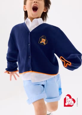 Love, Bonito | Wiggle Wiggle Kids' Knit Cardigan in Navy Blue