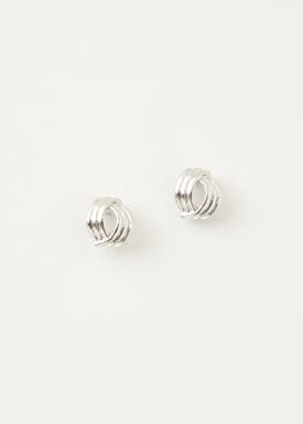 Silver Coil Earrings