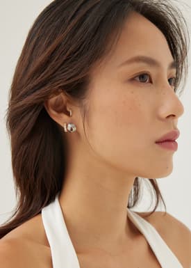 Silver Coil Earrings