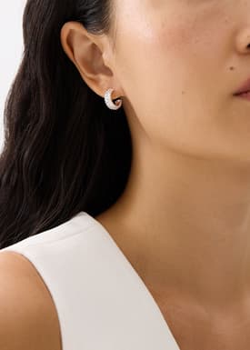 14K Gold Plated Chunky Ball Cluster Hoop Earrings