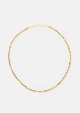 14K Gold Plated Curb Chain Necklace