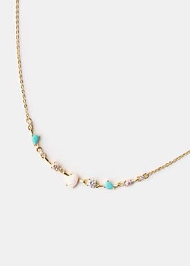 14K Gold Plated Rhinestone Necklace
