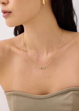 Rhinestone Bar Necklace