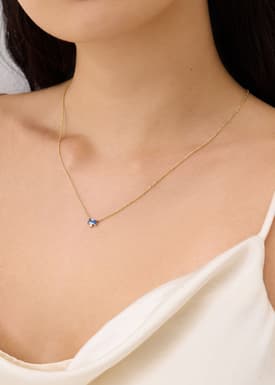Blue Rhinestone Necklace