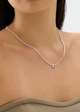 Silver Rhinestone Necklace