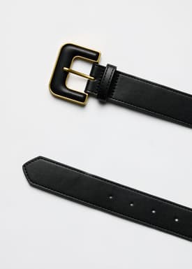 Wide Vegan Leather Belt