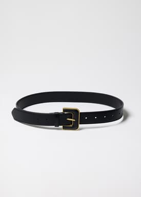 Wide Vegan Leather Belt