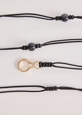Beaded Cord Belt With Clasp