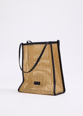 Woven Shoulder Tote Bag