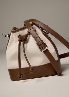 Convertible Canvas Bucket Bag