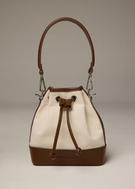 Convertible Canvas Bucket Bag