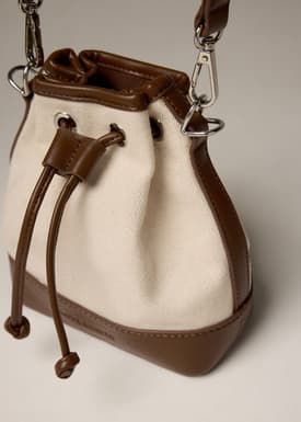 Convertible Canvas Bucket Bag