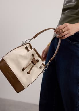 Convertible Canvas Bucket Bag