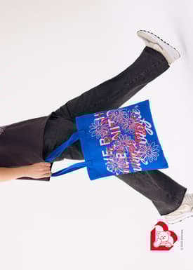 Love, Bonito | Wiggle Wiggle Tote Bag in Cobalt