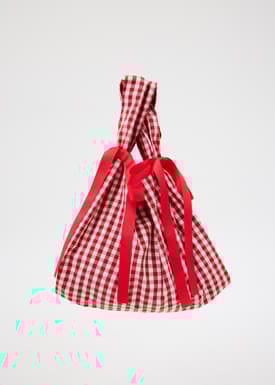 Reversible Gingham Small Tote Bag