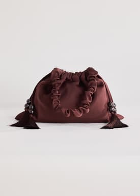 Satin Tassel Dumpling Bag
