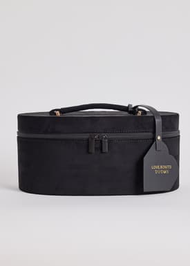 Love, Bonito x TOTON Vanity Case in Black Suede