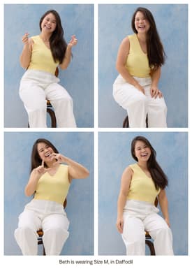 Sree Knit V-neck Crop Top