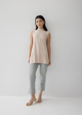Melinda High Neck Knit Tank Top