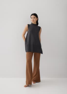 Melinda High Neck Knit Tank Top