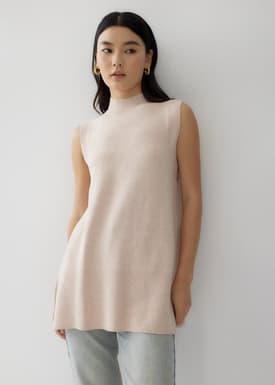 Melinda High Neck Knit Tank Top