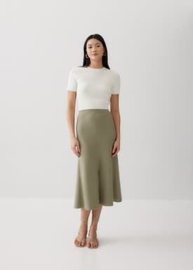 Alaska Elastic Knit Midi Skirt