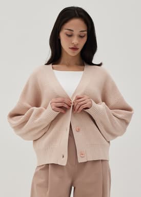 Arabella Balloon Sleeve Knit Cardigan