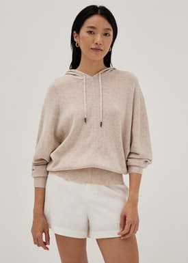 Saylor Relaxed Batwing Knit Hoodie