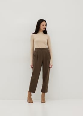 Tara Turtle Neck Ribbed Knit Top