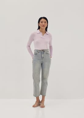 Jeselle Collared Knit Sweater