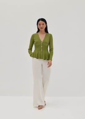 Rio Peplum Knit Cardigan