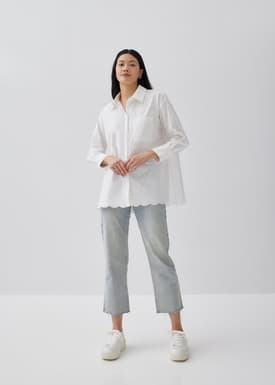 Calypso Broderie Button Down Shirt
