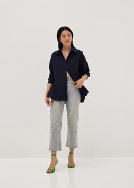Calypso Broderie Button Down Shirt