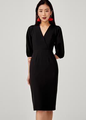 Hyacynthe Puff Sleeve Midi Dress