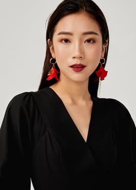 Hyacynthe Puff Sleeve Midi Dress