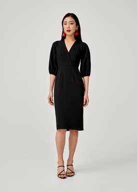 Hyacynthe Puff Sleeve Midi Dress