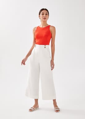 Maurie Button Cuffed Pants